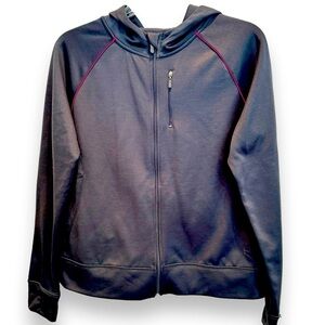 Danskin Now Size XL (16/18) Gray Full Zip Hoodie Activewear